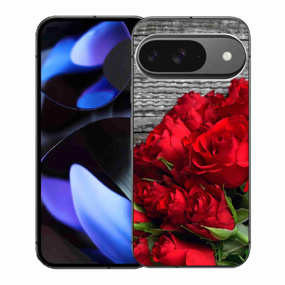 Gélový kryt mmCase na Google Pixel 9 - červené ruže