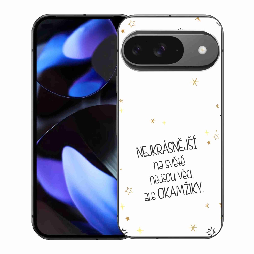 Gélový kryt mmCase na Google Pixel 9 - citát 4 biele pozadie