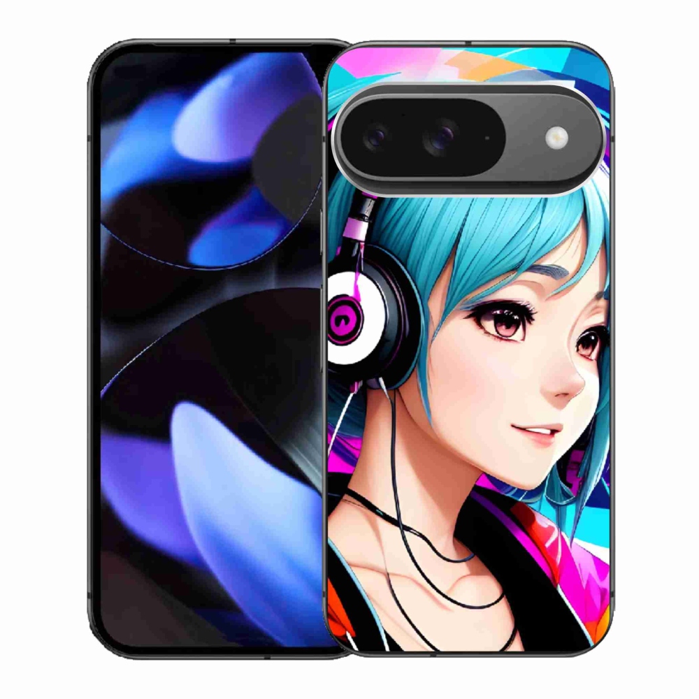 Gélový kryt mmCase na Google Pixel 9 - dievča so slúchadlami