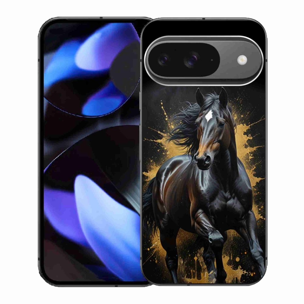 Gélový kryt mmCase na Google Pixel 9 - elegantný čierny žrebec