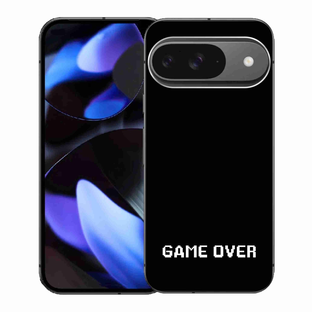 Gélový kryt mmCase na Google Pixel 9 - game over čierne pozadie