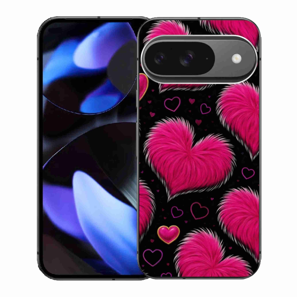 Gélový kryt mmCase na Google Pixel 9 - hebké srdce