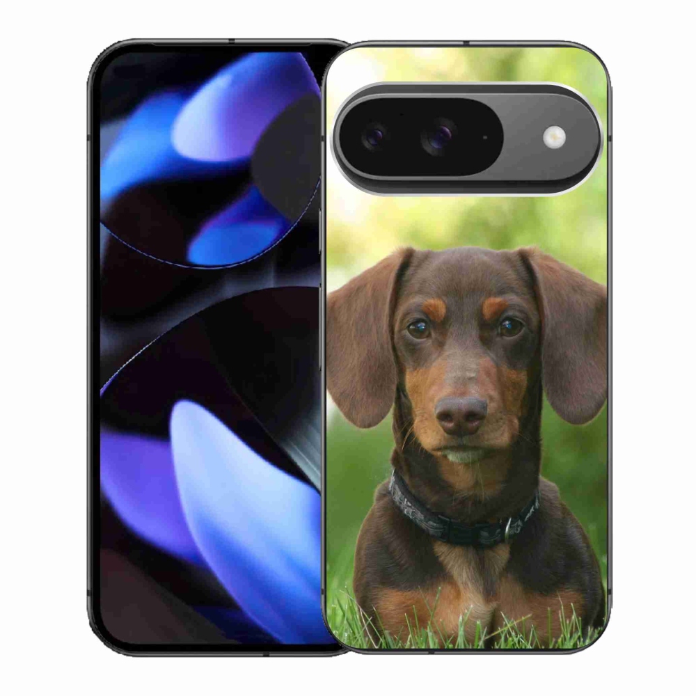 Gélový kryt mmCase na Google Pixel 9 - hnedý jazvečík