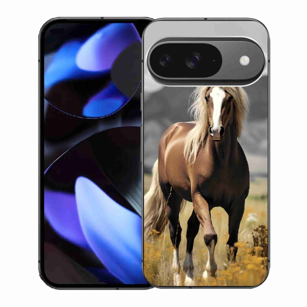 Gélový kryt mmCase na Google Pixel 9 - hnedý kôň 1