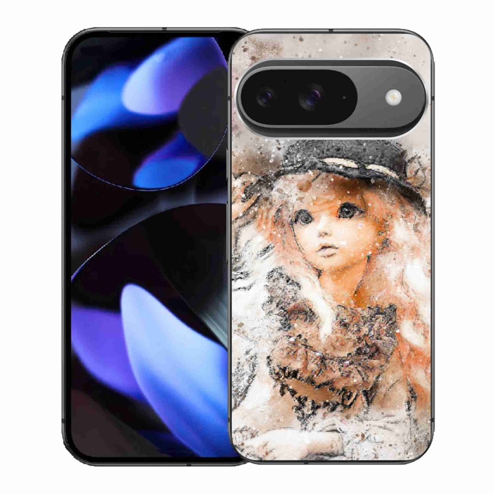 Gélový kryt mmCase na Google Pixel 9 - dievčatko s klobúkom