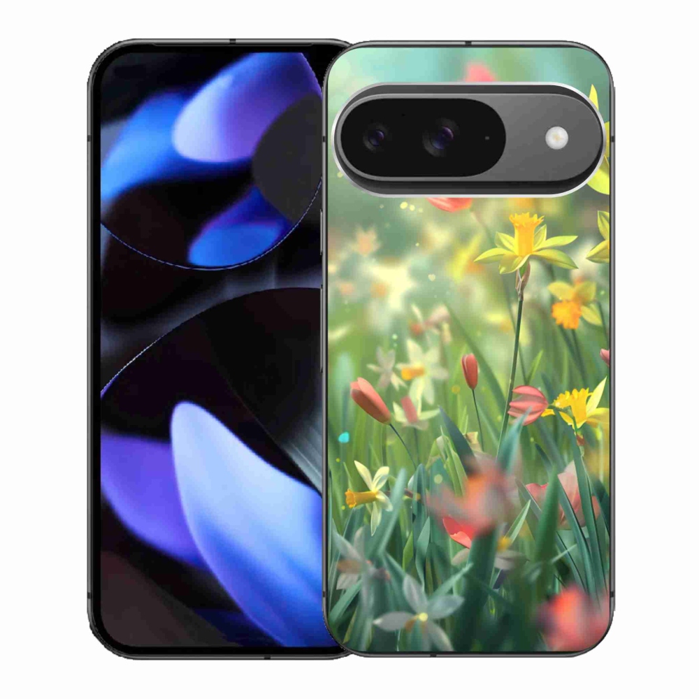 Gélový kryt mmCase na Google Pixel 9 - jarné kvety
