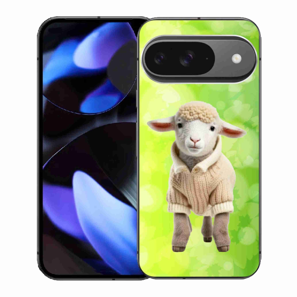 Gélový kryt mmCase na Google Pixel 9 - jahňa vo svetri
