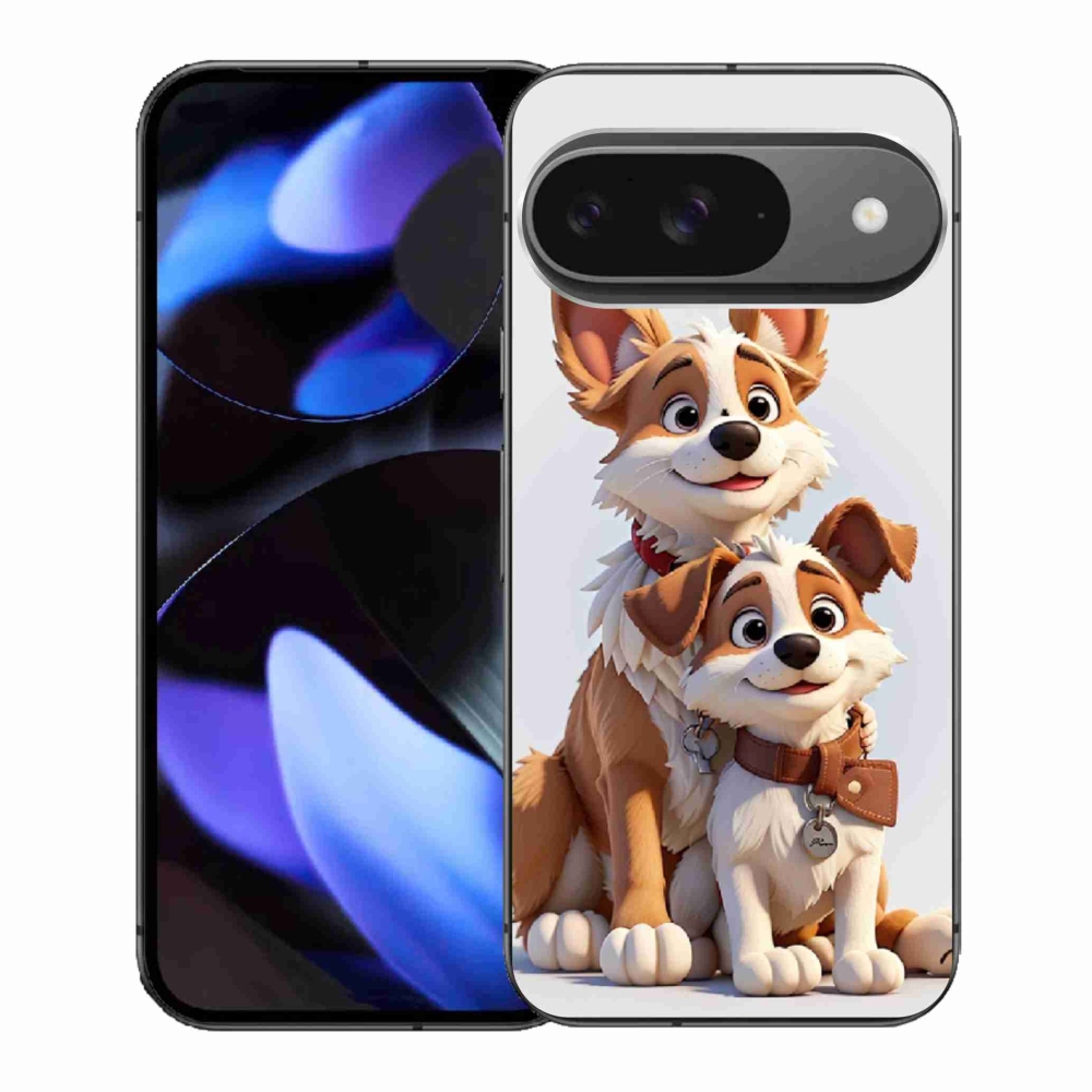 Gélový kryt mmCase na Google Pixel 9 - kreslenie psy