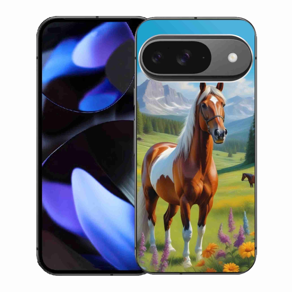 Gélový kryt mmCase na Google Pixel 9 - kôň na lúke