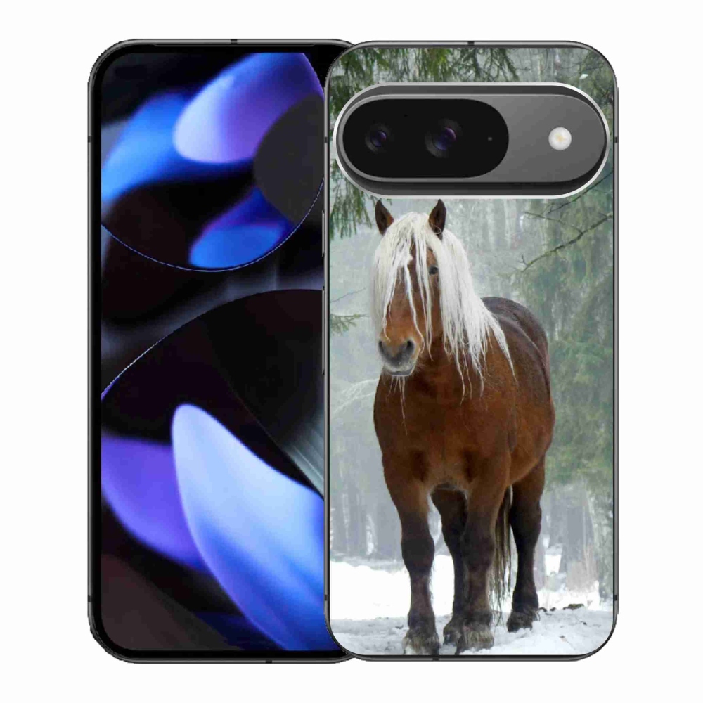 Gélový kryt mmCase na Google Pixel 9 - kôň v lese