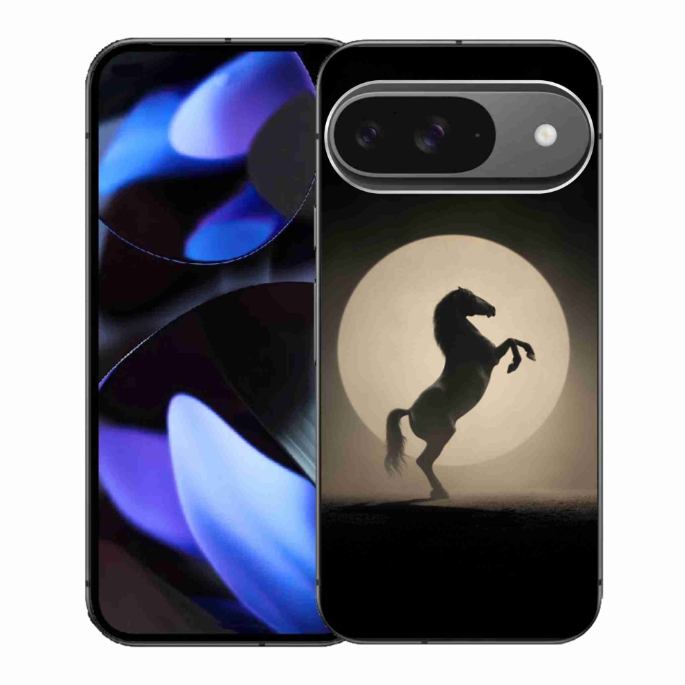 Gélový kryt mmCase na Google Pixel 9 - kôň v siluete