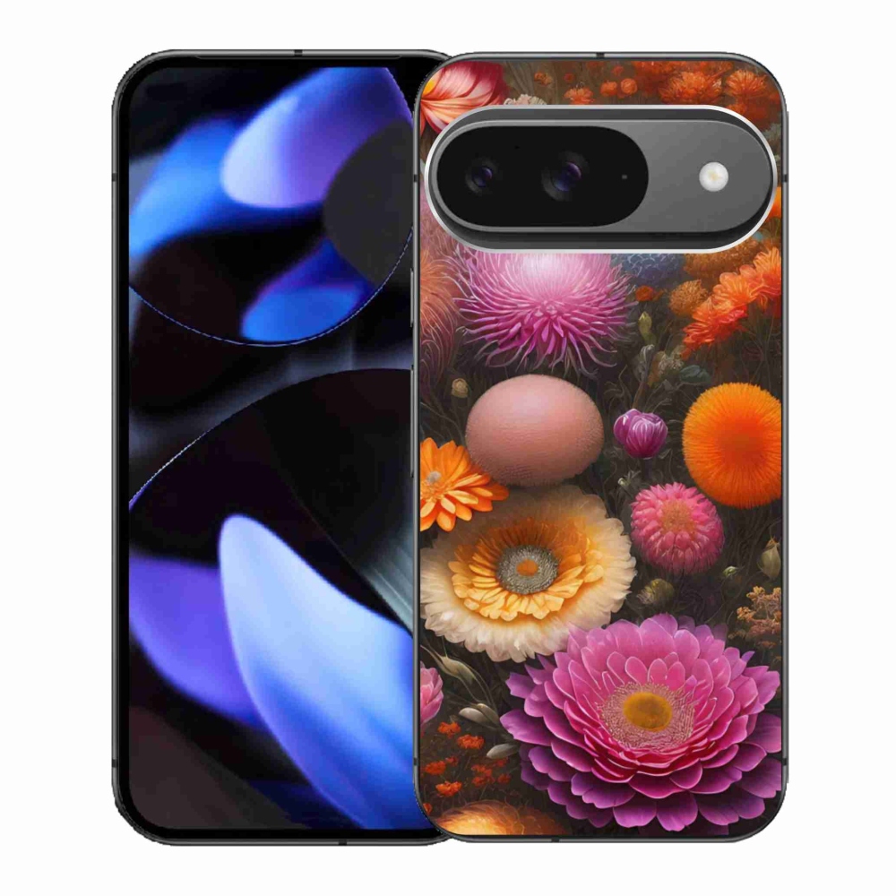 Gélový kryt mmCase na Google Pixel 9 - kvetinová kompozícia