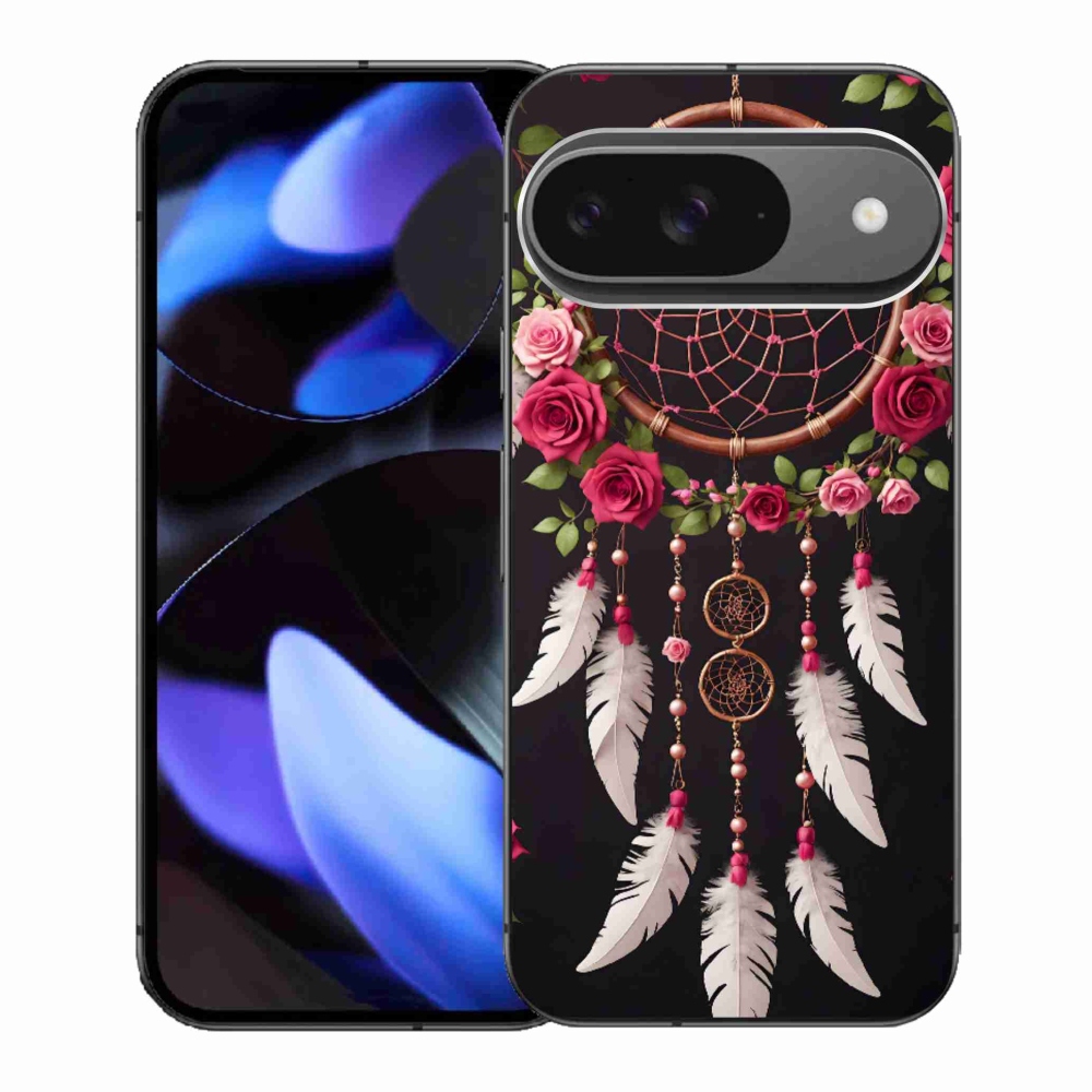 Gélový kryt mmCase na Google Pixel 9 - lapač snov s ružami