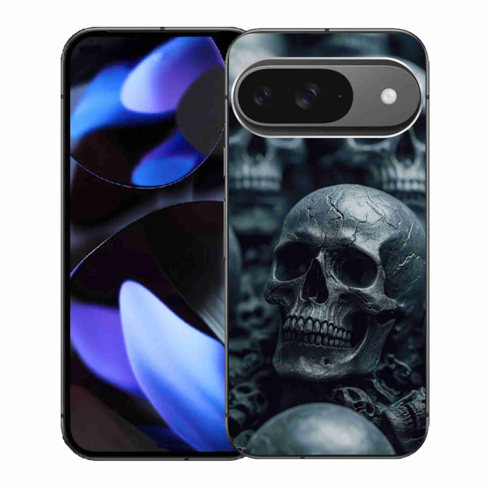 Gélový kryt mmCase na Google Pixel 9 - lebka 2