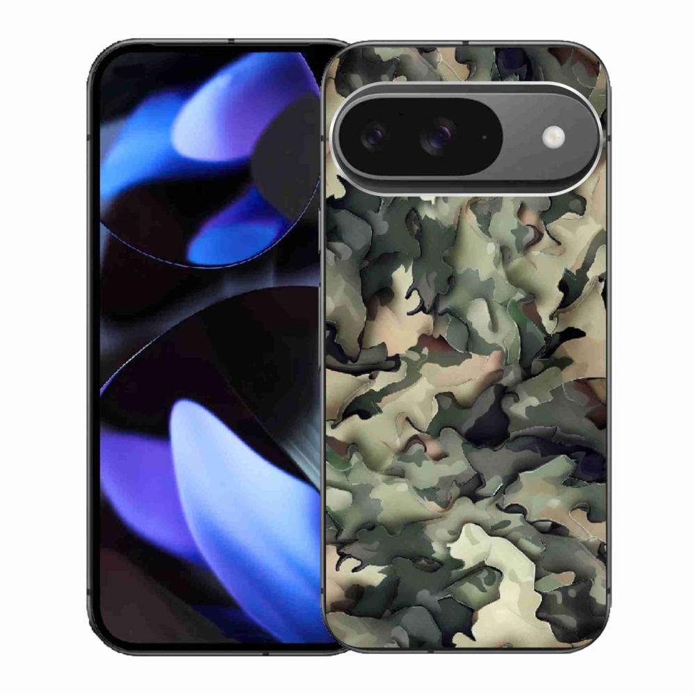 Gélový kryt mmCase na Google Pixel 9 - maskáčový vzor 9