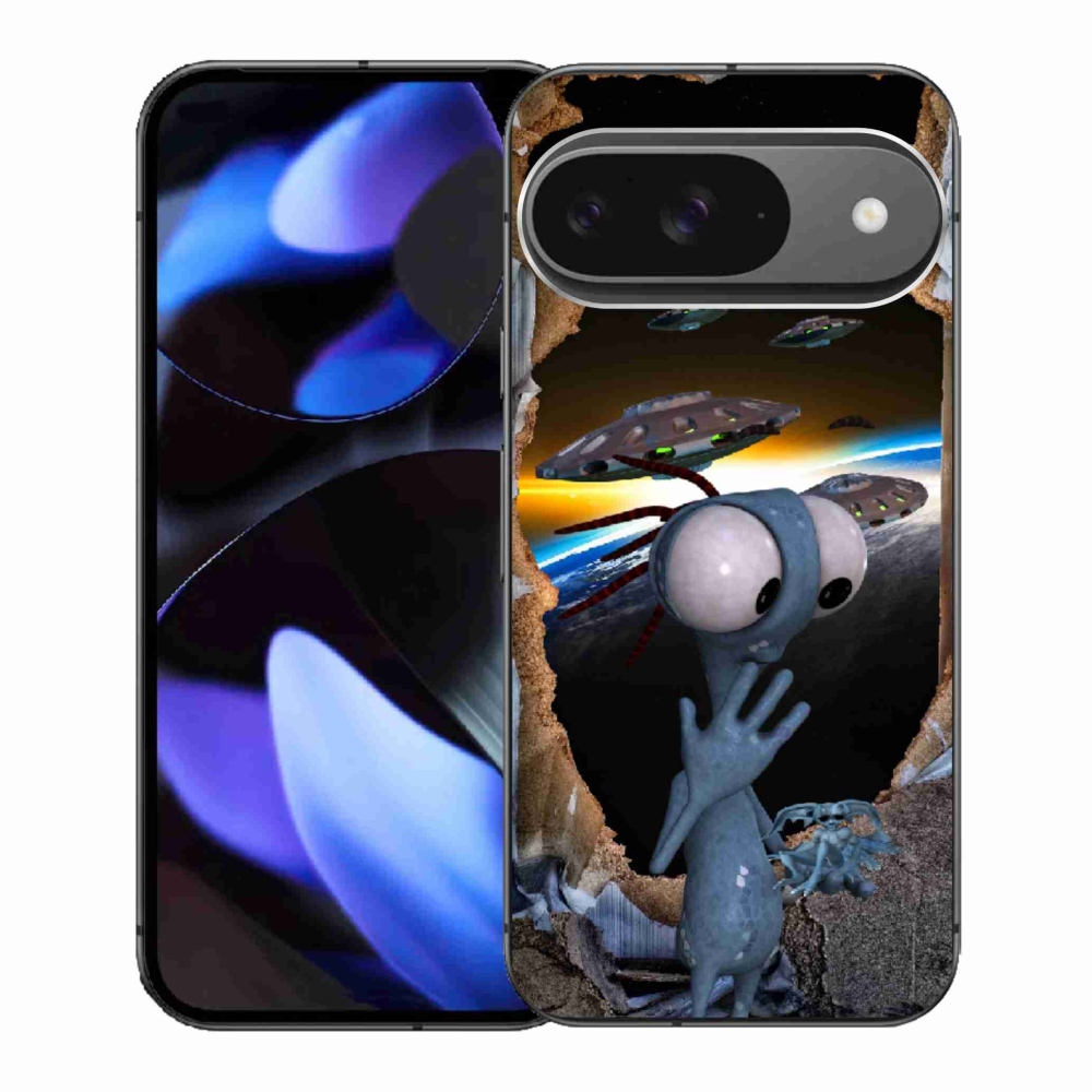 Gélový kryt mmCase na Google Pixel 9 - mimozemšťan
