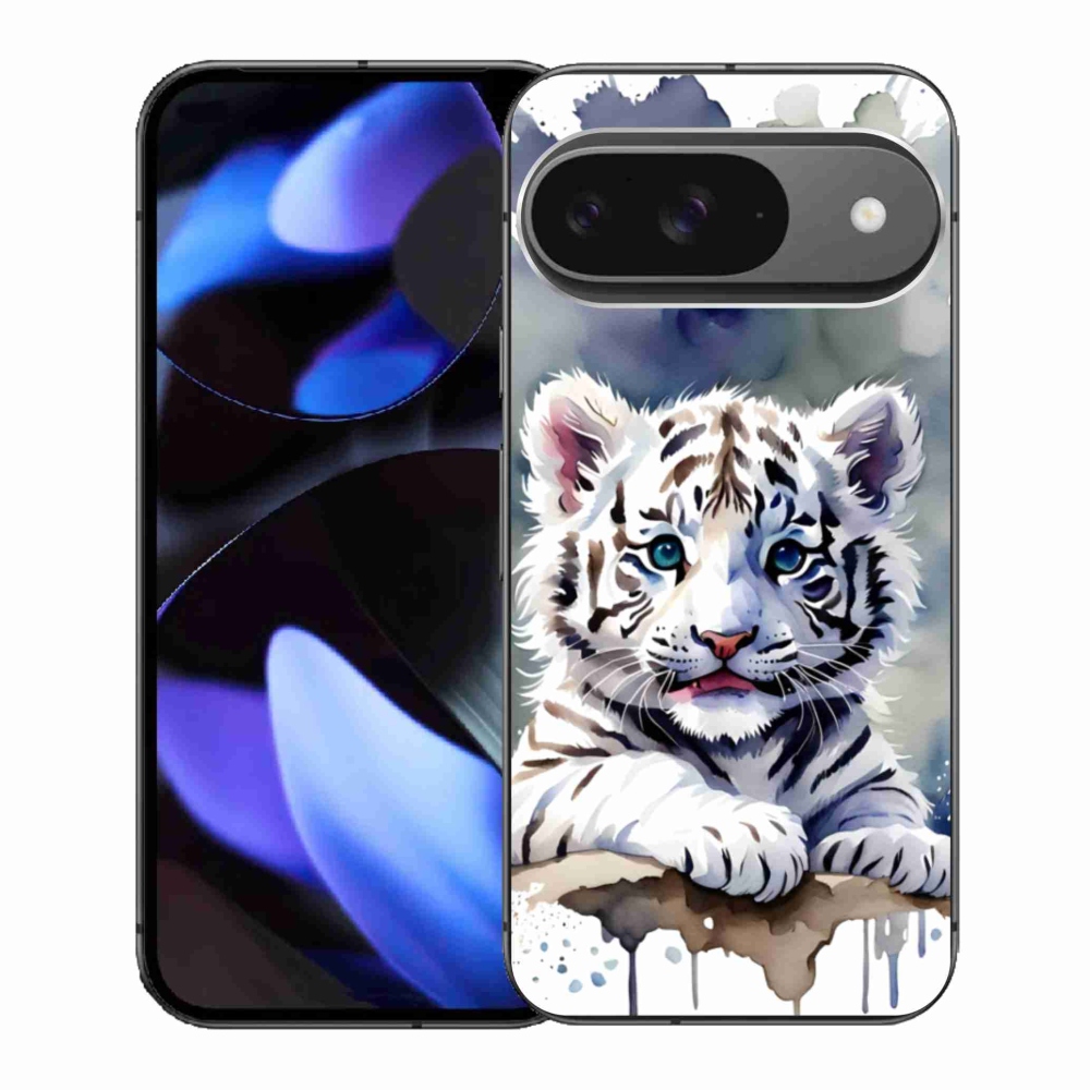 Gélový kryt mmCase na Google Pixel 9 - mláďa bieleho tigra