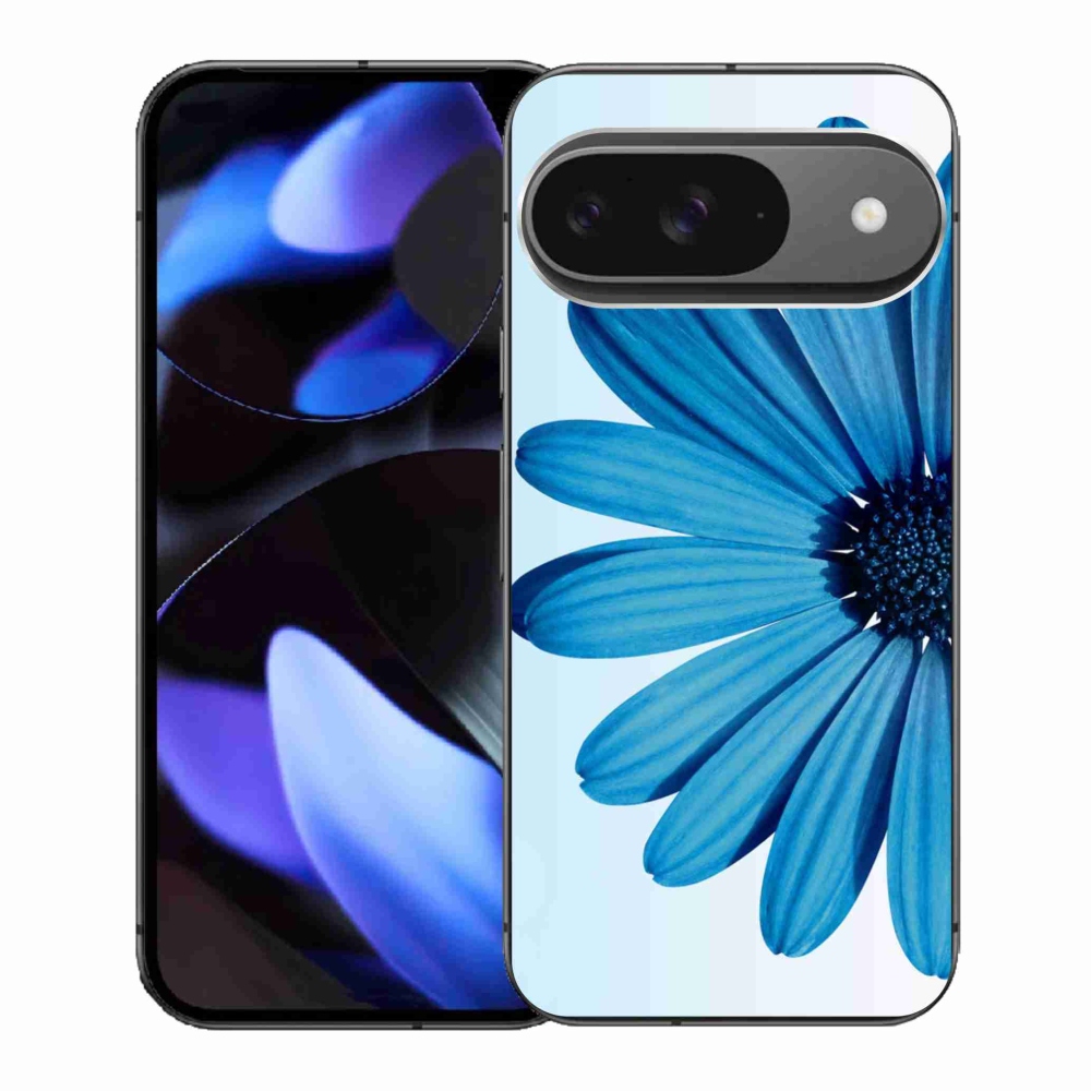 Gélový kryt mmCase na Google Pixel 9 - modrá margaréta