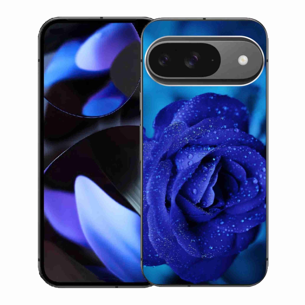 Gélový kryt mmCase na Google Pixel 9 - modrá ruža