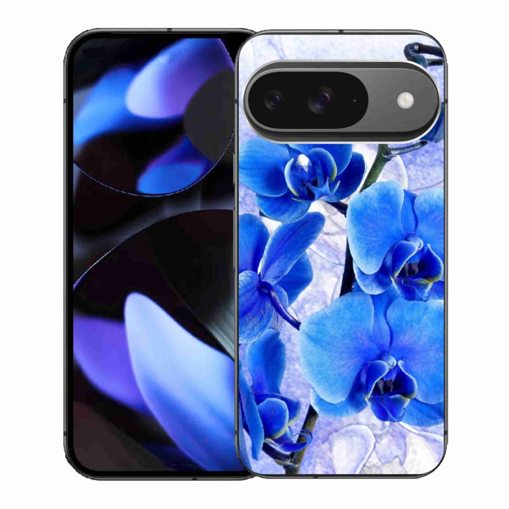 Gélový kryt mmCase na Google Pixel 9 - modré kvety