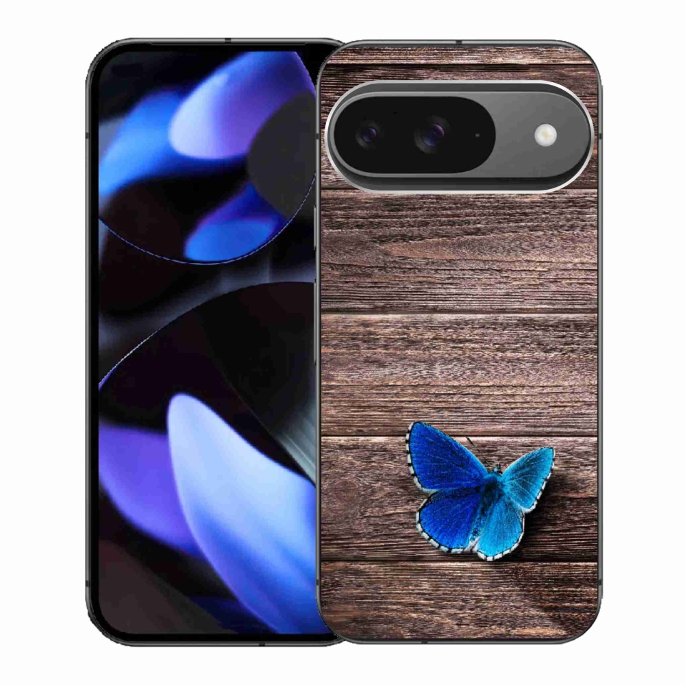 Gélový kryt mmCase na Google Pixel 9 - modrý motýľ 1