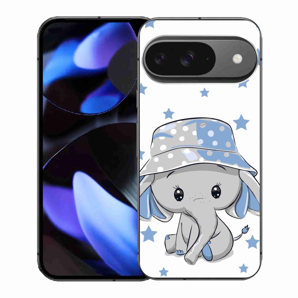 Gélový kryt mmCase na Google Pixel 9 - modrý slon