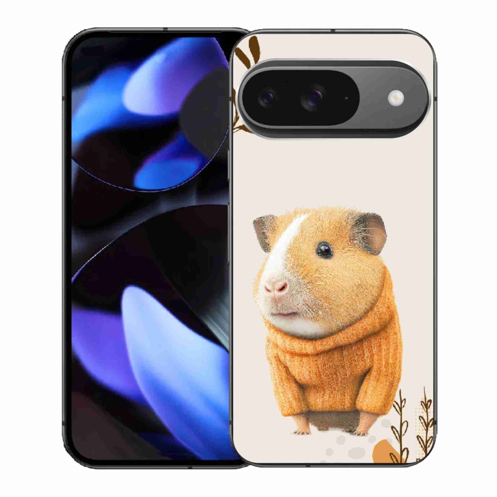 Gélový kryt mmCase na Google Pixel 9 - morča vo svetri