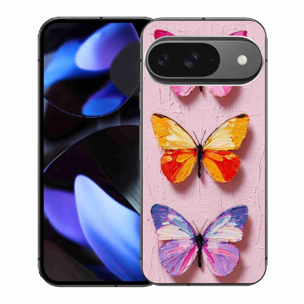 Gélový kryt mmCase na Google Pixel 9 - motýlia trojica