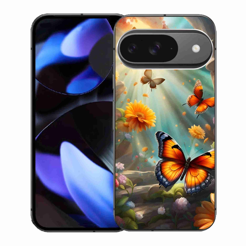 Gélový kryt mmCase na Google Pixel 9 - motýlia záhrada 2