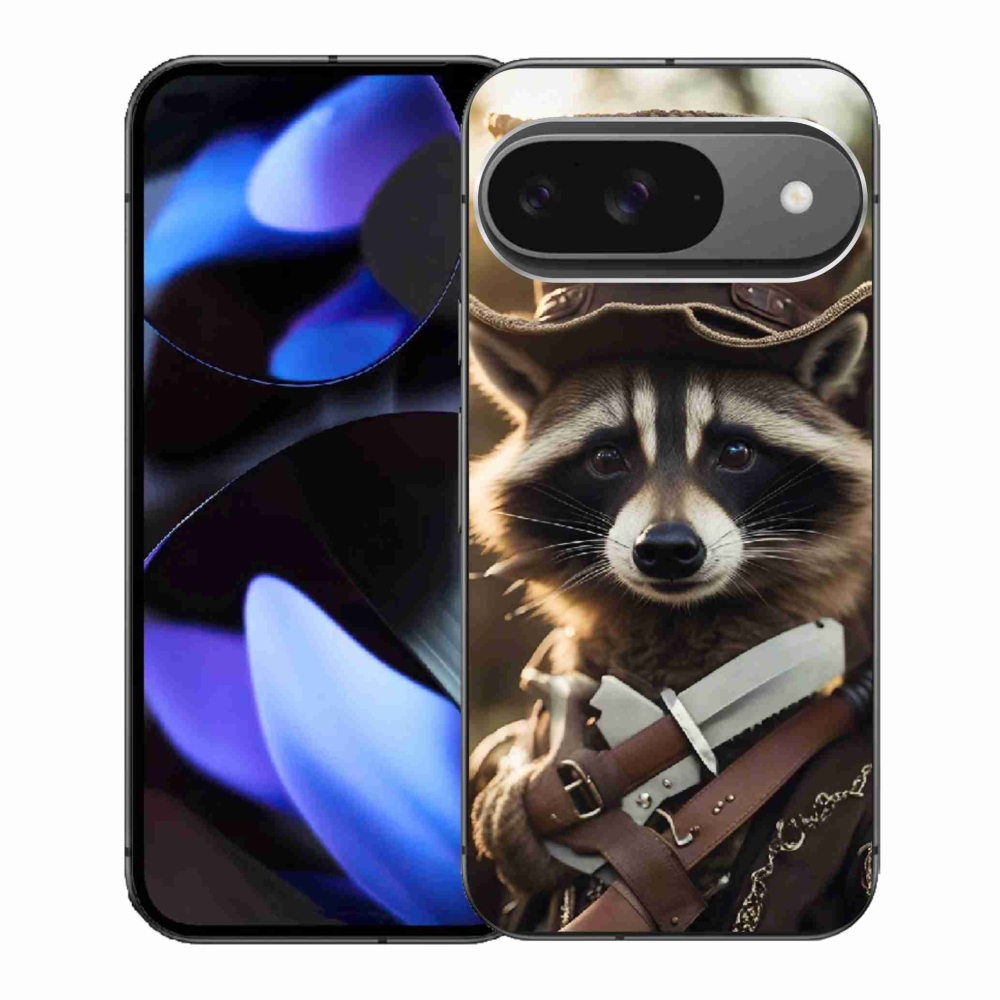 Gélový kryt mmCase na Google Pixel 9 - mýval v uniforme