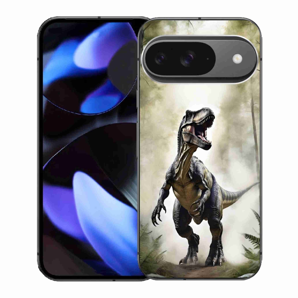 Gélový kryt mmCase na Google Pixel 9 - naštvaný T-Rex