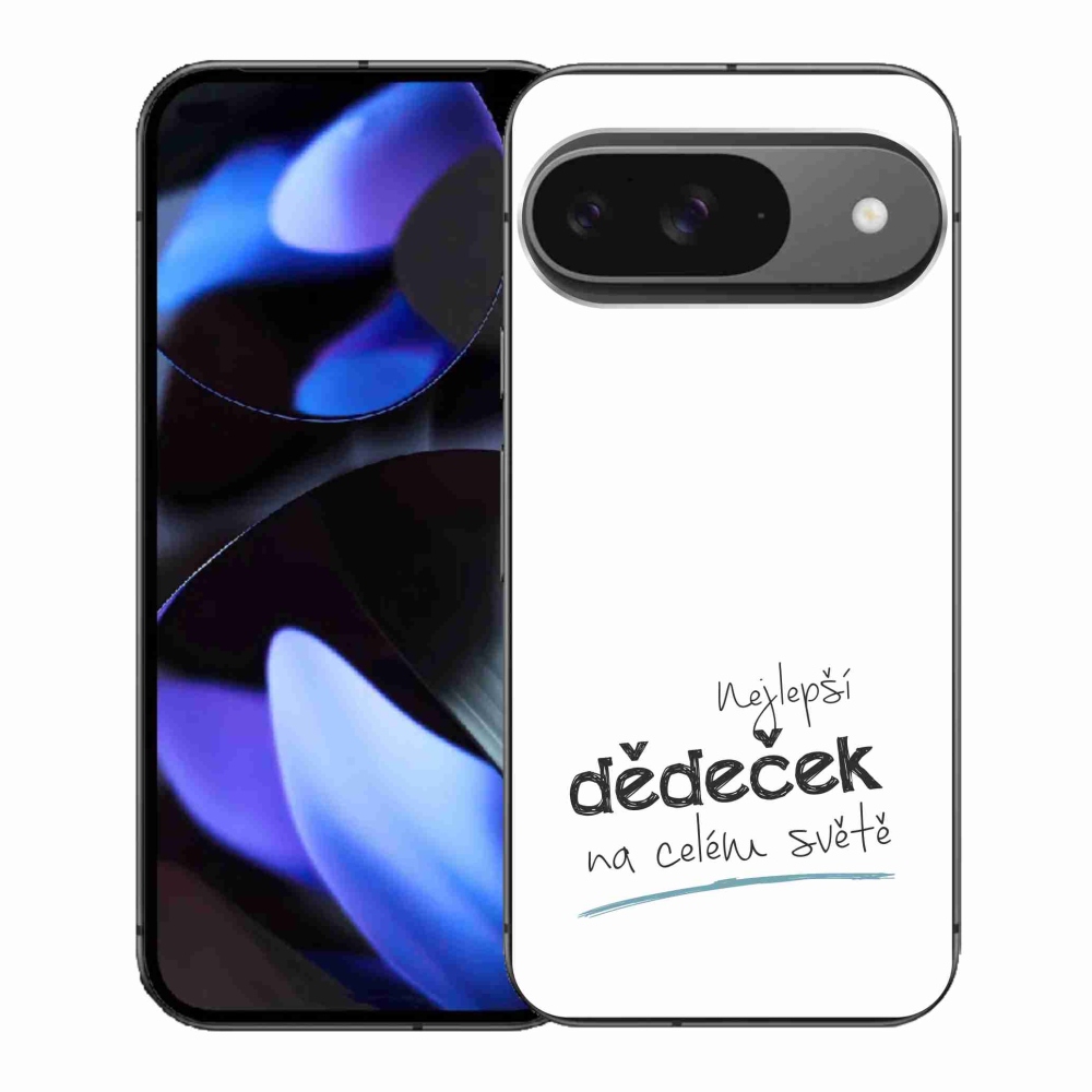 Gélový kryt mmCase na Google Pixel 9 - najlepší dedko 3 biele pozadie