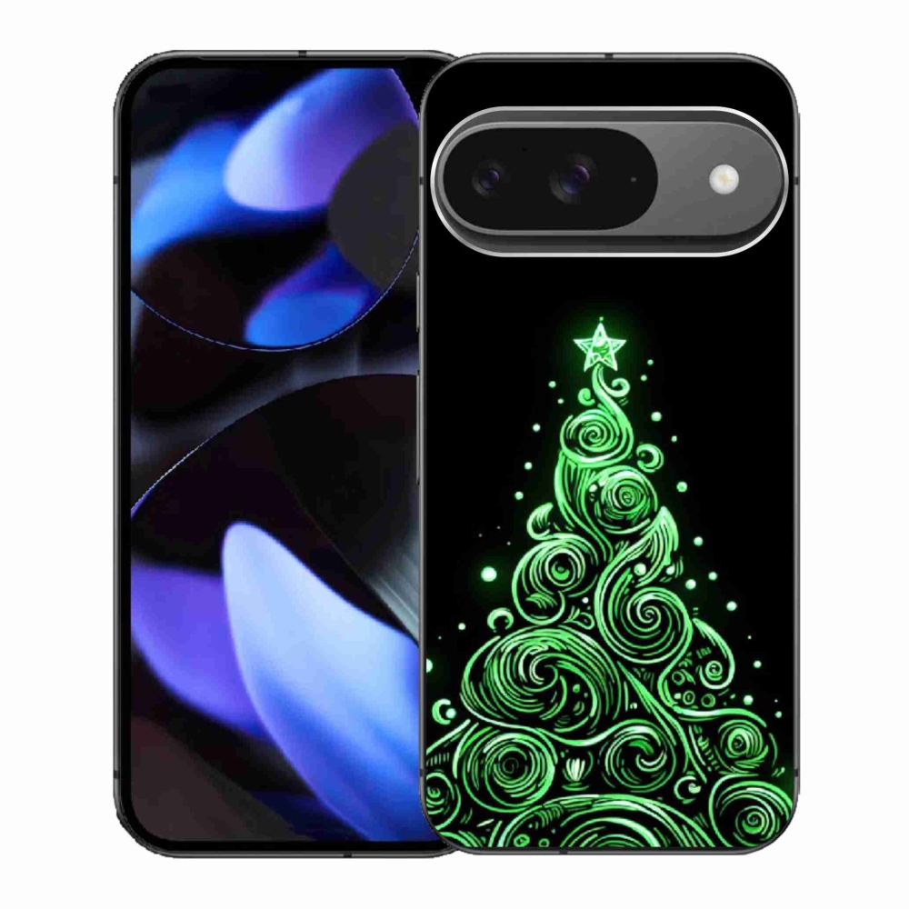 Gélový kryt mmCase na Google Pixel 9 - neónový vianočný stromček 3