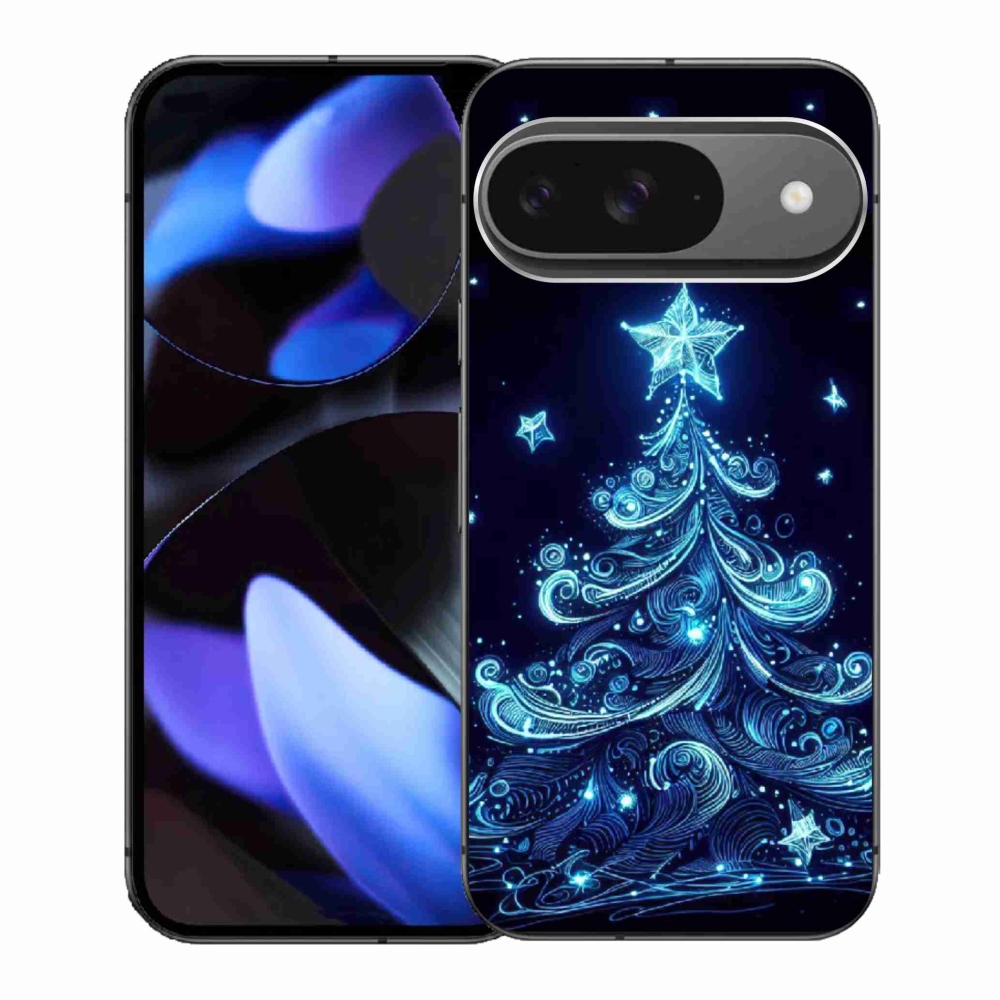 Gélový kryt mmCase na Google Pixel 9 - neónový vianočný stromček 4