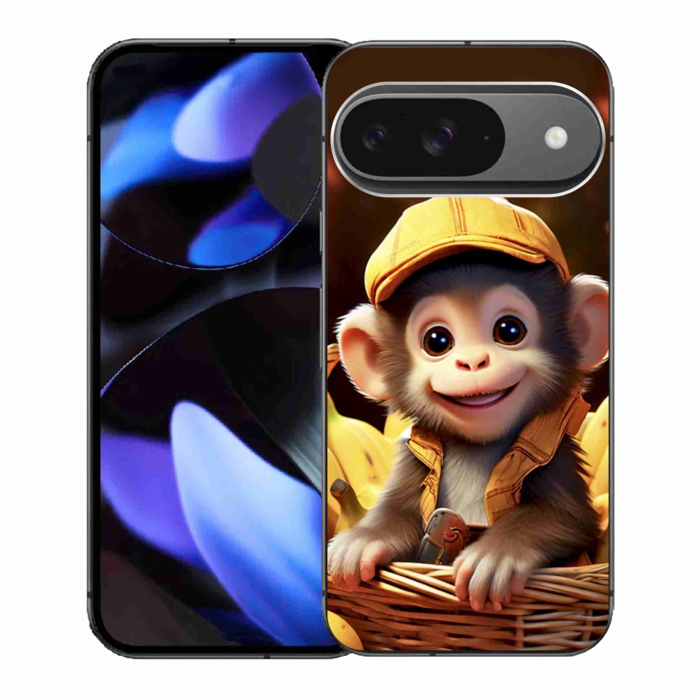 Gélový kryt mmCase na Google Pixel 9 - opice v košíku