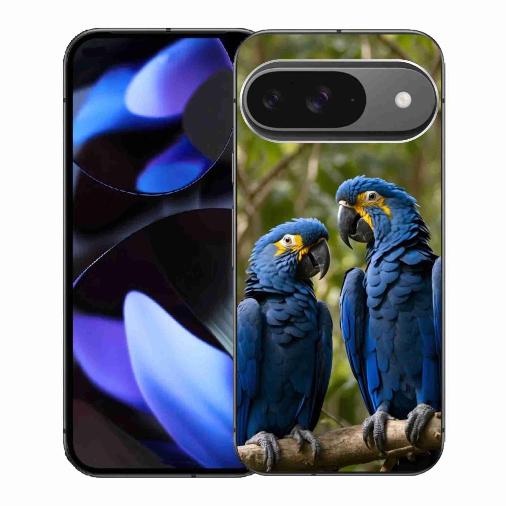 Gélový kryt mmCase na Google Pixel 9 - papagájové duo