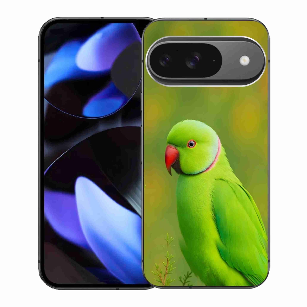 Gélový kryt mmCase na Google Pixel 9 - papagáj Alexandr 2