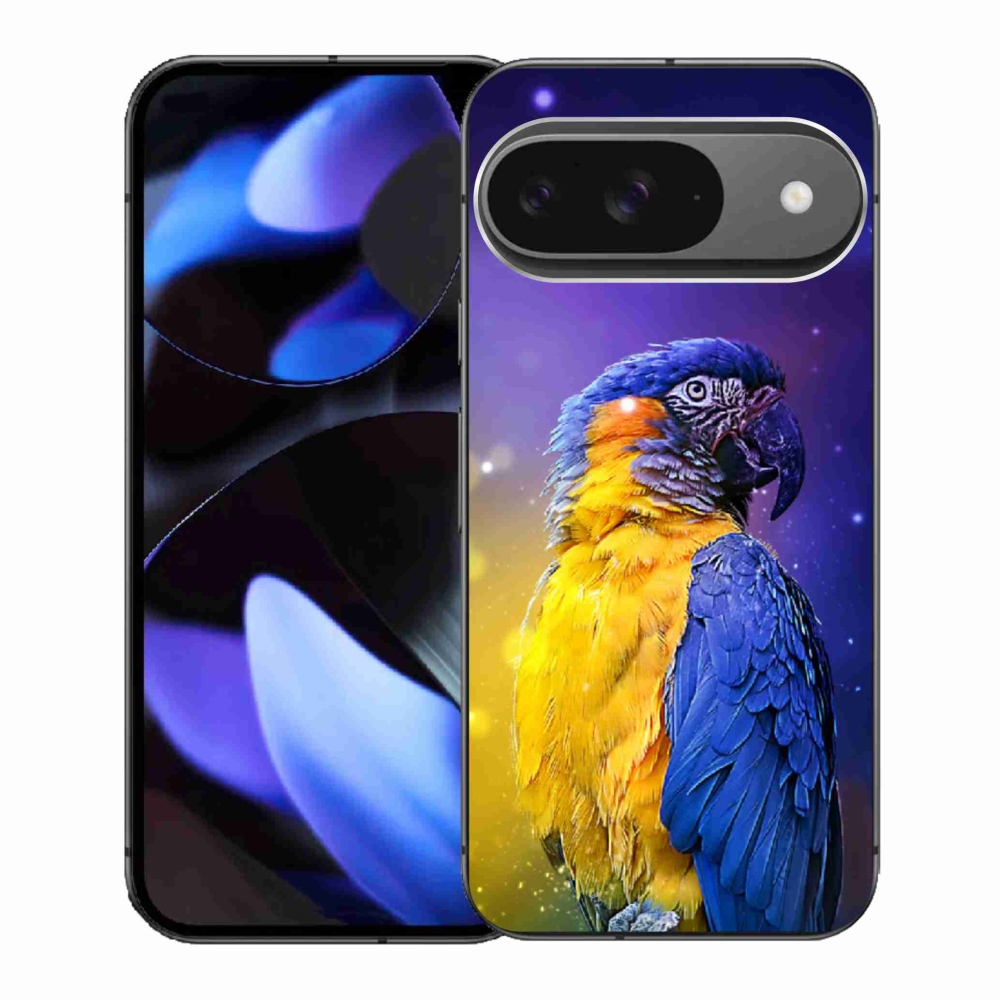 Gélový kryt mmCase na Google Pixel 9 - papagáj ara 1