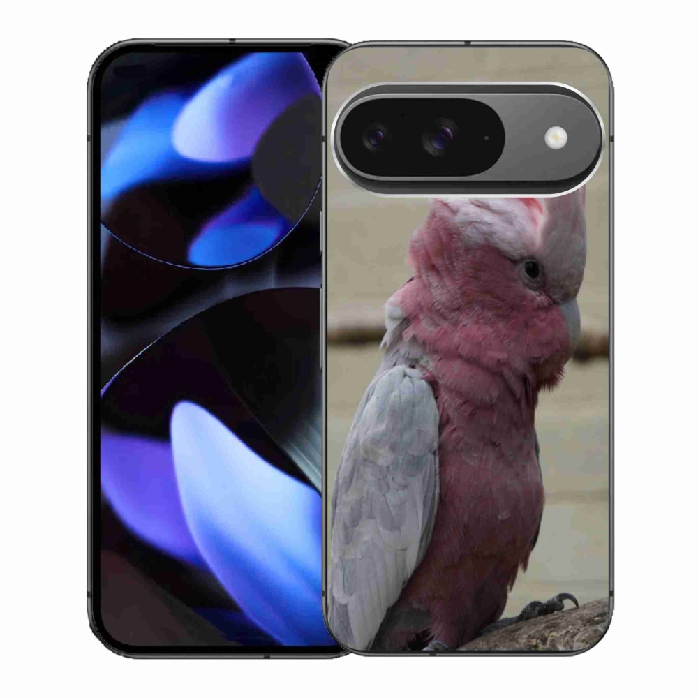 Gélový kryt mmCase na Google Pixel 9 - papagáj kakadu ružový