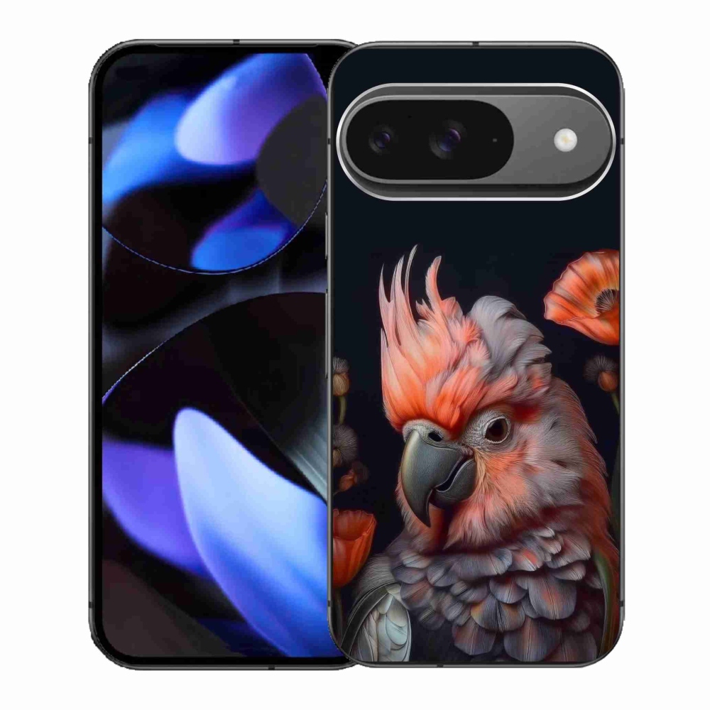 Gélový kryt mmCase na Google Pixel 9 - papagáj kakadu vo farbách
