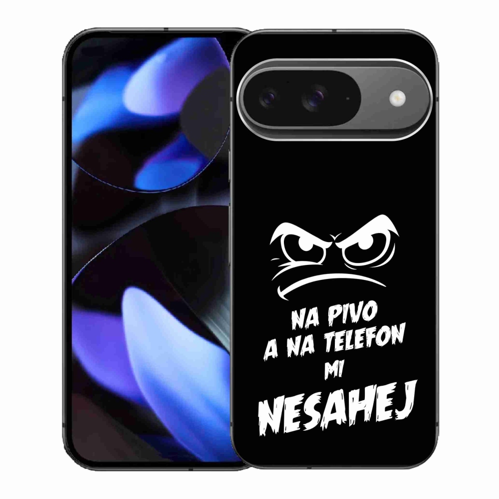 Gélový kryt mmCase na Google Pixel 9 - pivný motív 2 čierne pozadie