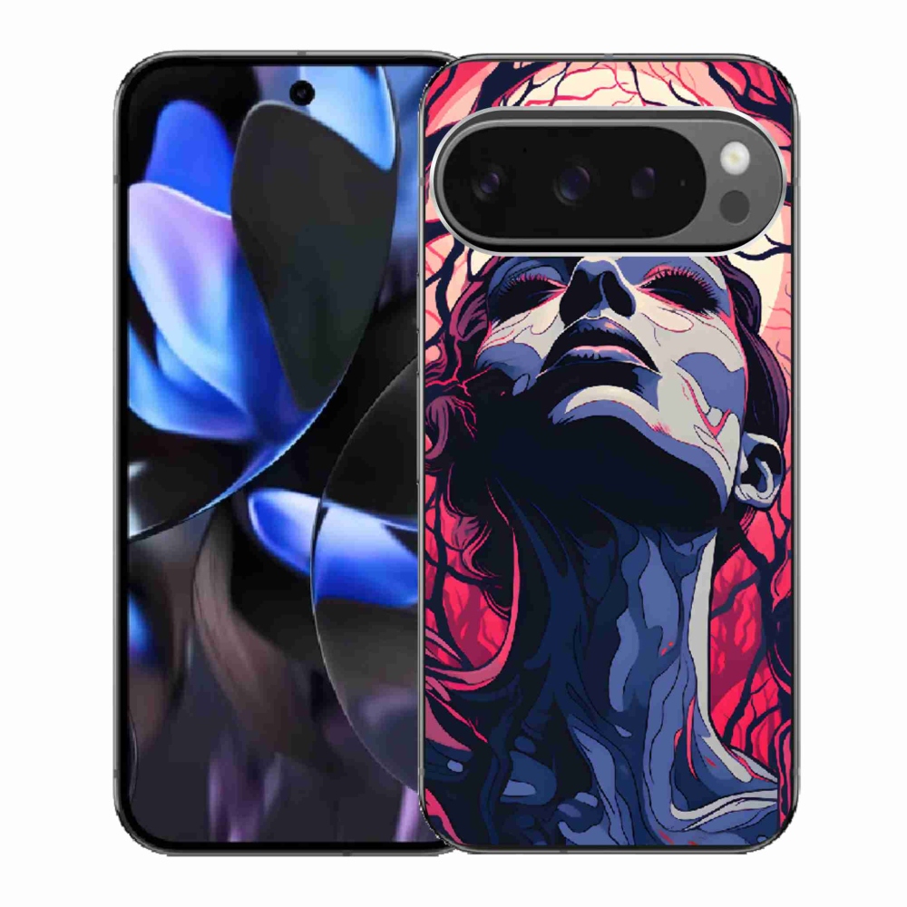 Gélový kryt mmCase na Google Pixel 9 Pro - abstraktná tvár