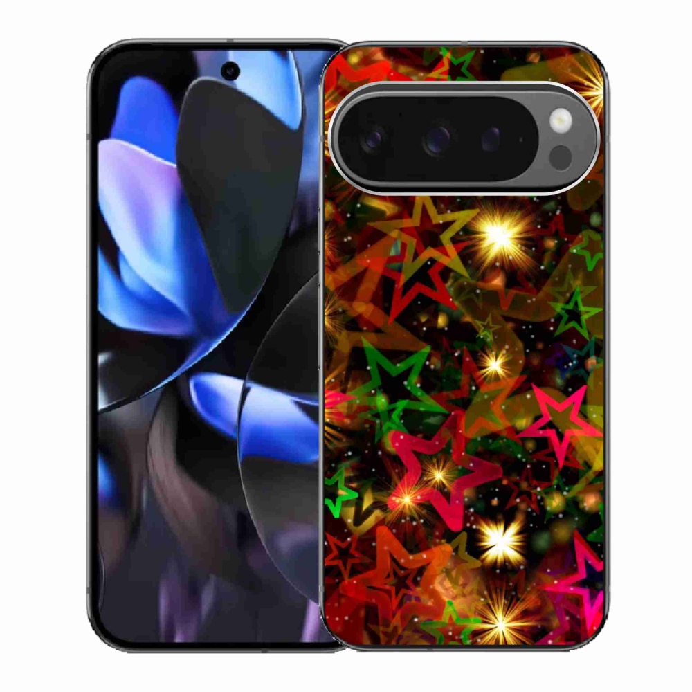 Gélový kryt mmCase na Google Pixel 9 Pro - farebné hviezdičky