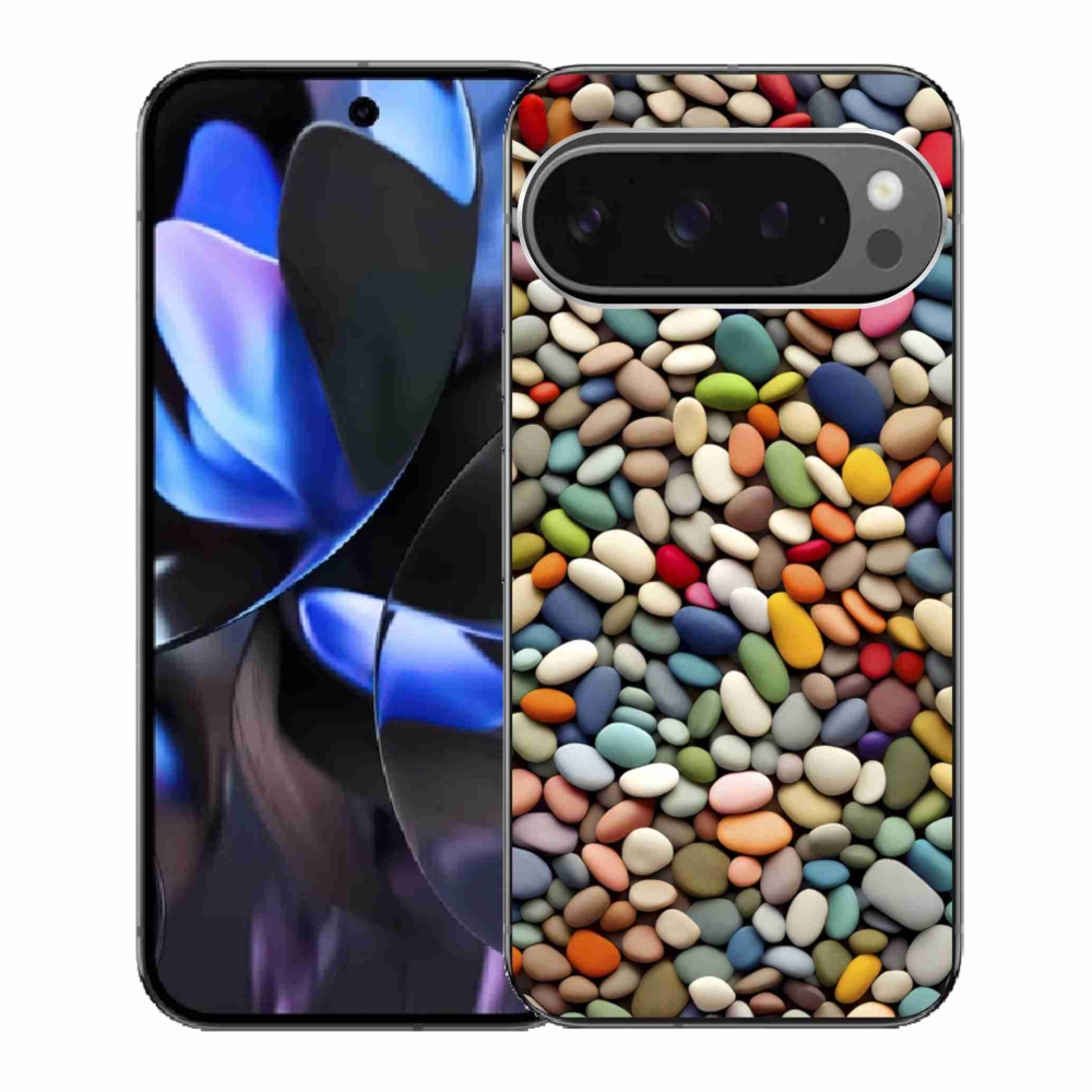 Gélový kryt mmCase na Google Pixel 9 Pro - farebné kamienky 2