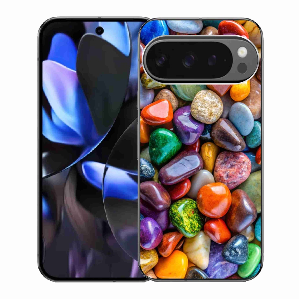 Gélový kryt mmCase na Google Pixel 9 Pro - farebné kamienky