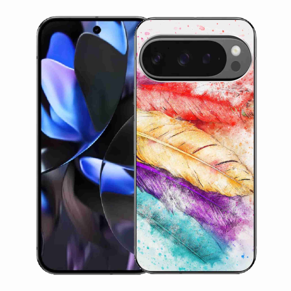 Gélový kryt mmCase na Google Pixel 9 Pro - farebné perie