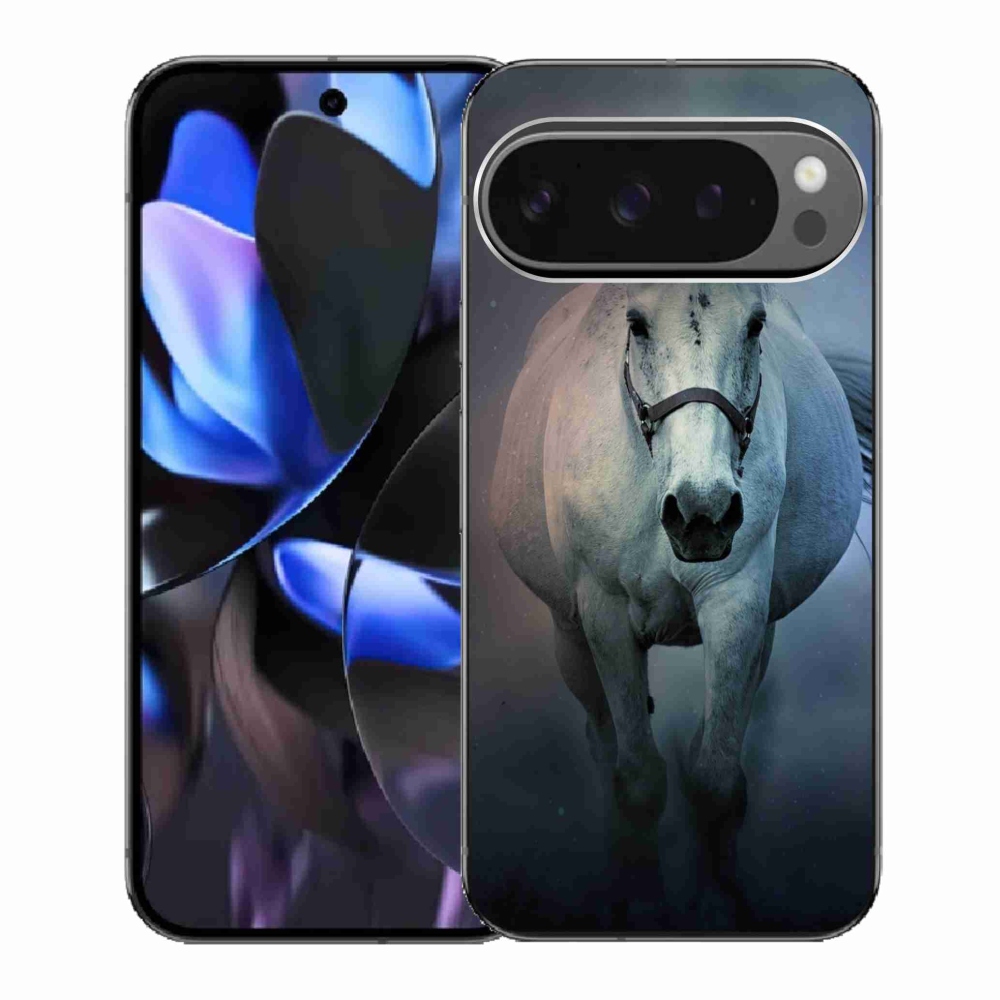 Gélový kryt mmCase na Google Pixel 9 Pro - bežiaci biely kôň