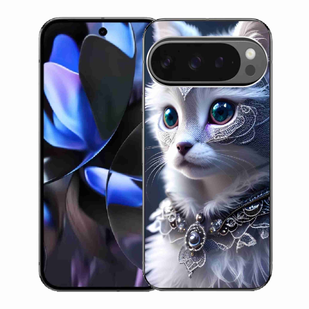 Gélový kryt mmCase na Google Pixel 9 Pro - biela mačka