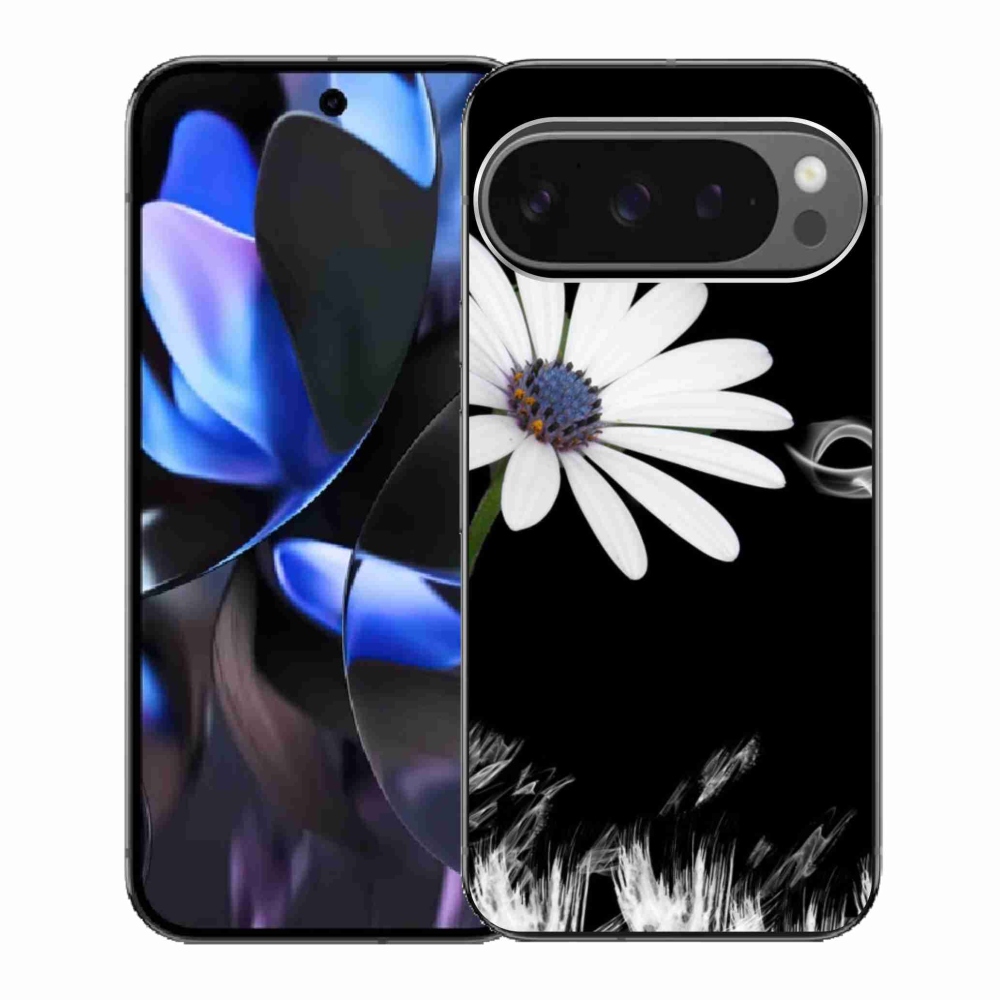 Gélový kryt mmCase na Google Pixel 9 Pro - biely kvet