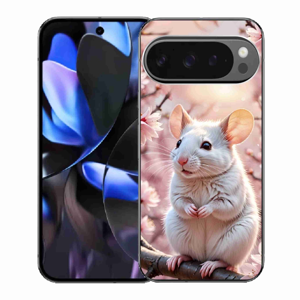 Gélový kryt mmCase na Google Pixel 9 Pro - biela myš na vetve